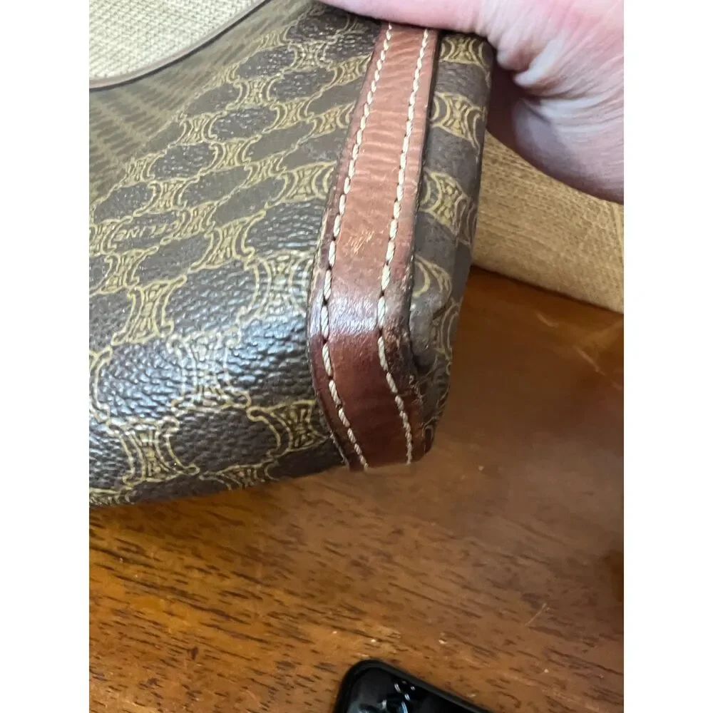 CELINE Vintage Triomphe Macadam Portfolio Document Bag